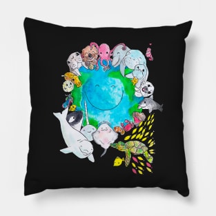 Happy Ocean Planet - Pillow