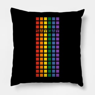 Say Gay Pride Grid Pillow