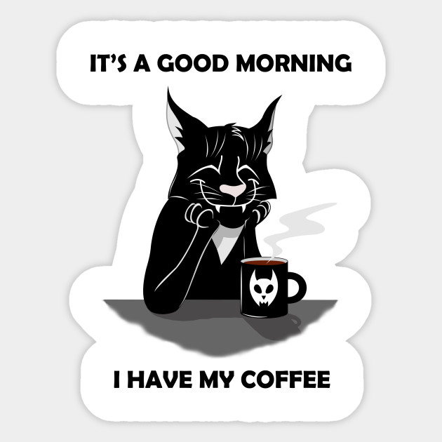 Vampire Cat Morning - Vampire - Sticker