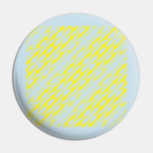 Abstract Diagonal Bright Yellow Shark Pattern on default Aqua background Pin