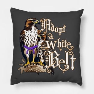 Adopt a White Belt Pillow