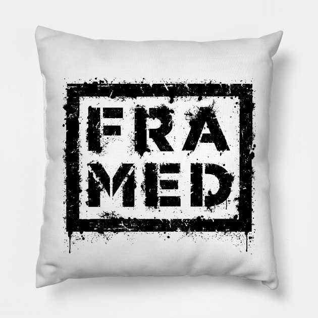 Framed Pillow by Drop23