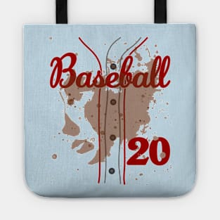 Baseball Jersey Number 20 Kids Baseball Uniform Dirty Funny #20 Tote