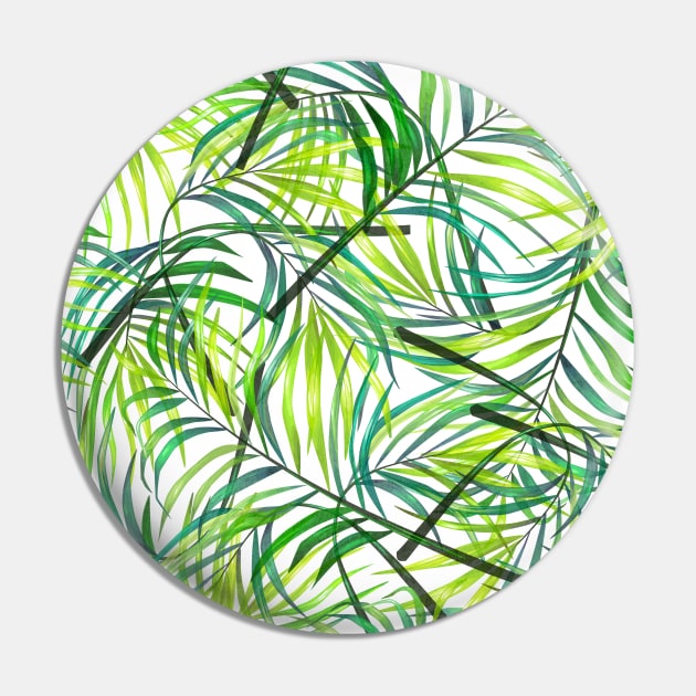 Colorful Tropical Fronds Pin by StudioGrafiikka