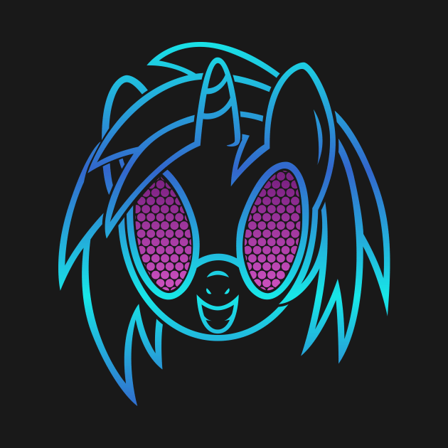 Neon Vinyl Scratch by SlothgirlArt