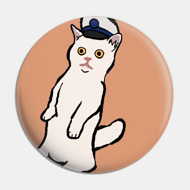 Captain Cat Meme Pin by pomoyo