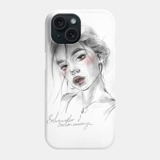 Lady with red Phone Case