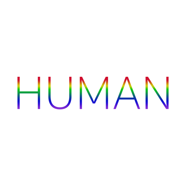 HUMAN LGBTQ rainbow by Beccasab photo & design