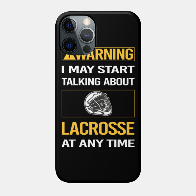 Funny Yellow Warning Lacrosse - Lacrosse - Phone Case