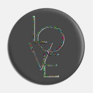 Love typography graffiti print Pin