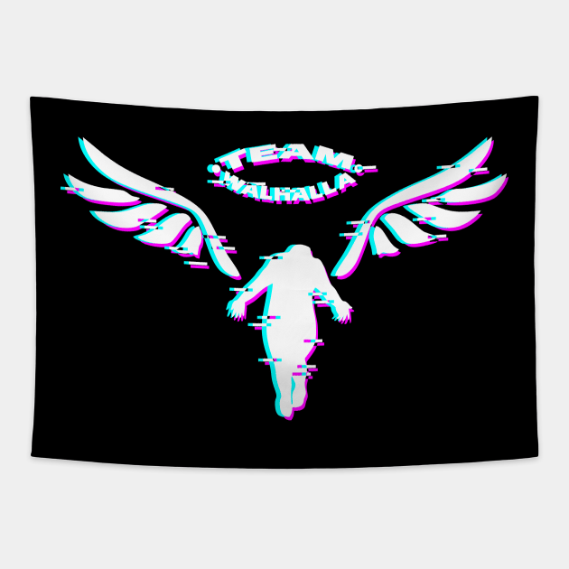 angel without head glitch Tapestry by spoilerinc