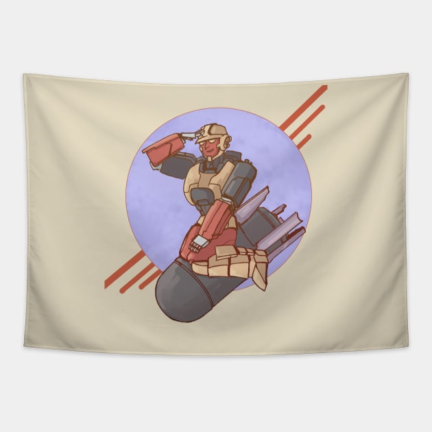 fulcrum pinup Tapestry by inkpocket