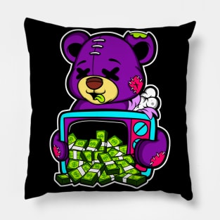 teddy bear and cash Pillow