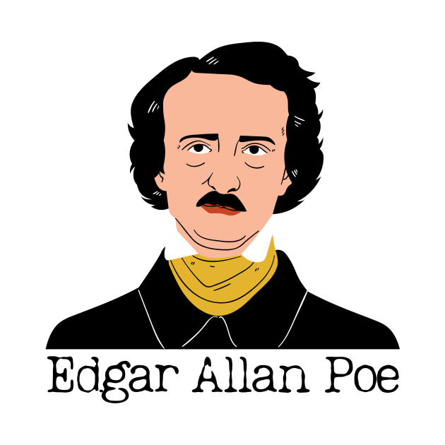 Edgar Allan Poe Picture Design by WrittersQuotes