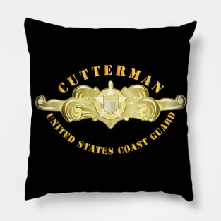 USCG - Cutterman Badge - Officer - Gold Pillow