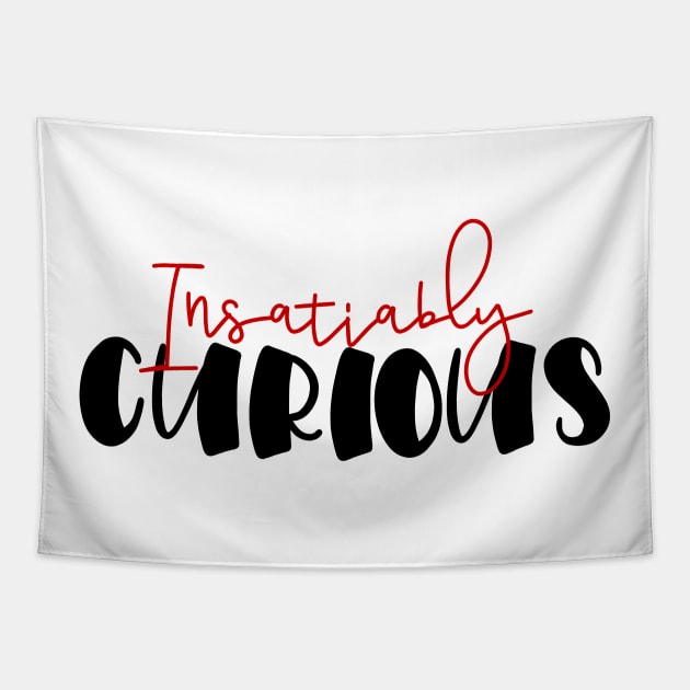 Insatiably curious - light Tapestry by Las Sestras