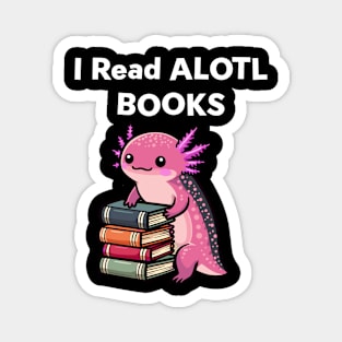 Cute Axolotl Book Lover Gifts Magnet