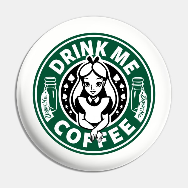 Drink Me Coffee Pin by Ellador