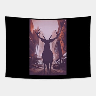 Deer In the Street Tapestry