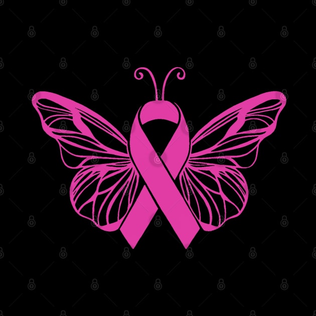 Awareness Ribbon butterfly Pink by CaitlynConnor