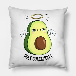 Holy Guacamole Cute Avocado Pun Pillow