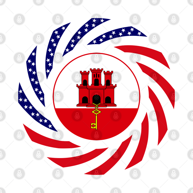 Gibraltarian American Multinational Patriot Flag Series by Village Values