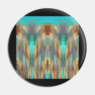 Gold and Teal Arcs Pin