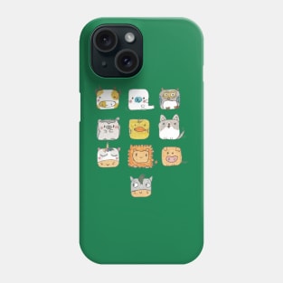 Cute Pack of Wild and Farming Animals Phone Case