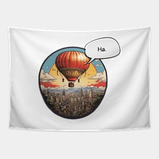 Air Balloon Aircraft Sky Wings Travelling Vintage Tapestry