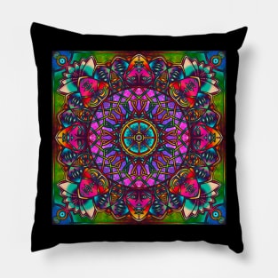 Trippy Mandala Pillow