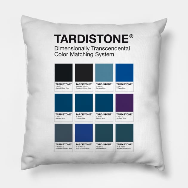 TARDISTONE colour chart Pillow by andrew_kelly_uk@yahoo.co.uk