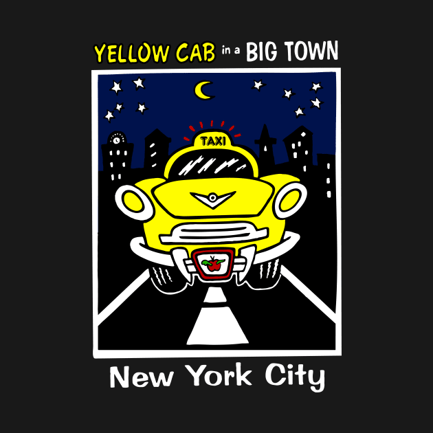 Yellow Cab New York Kids Souvenir T-shirt by FireflyCreative