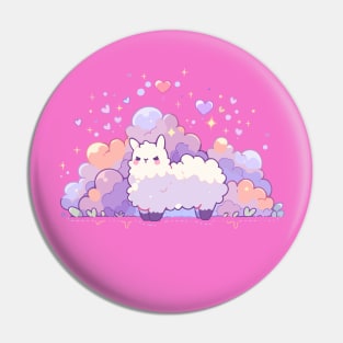 Cute and Fluffy Kawaii Llama Pin