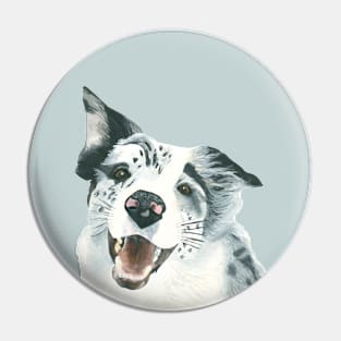 dog portrait Pin