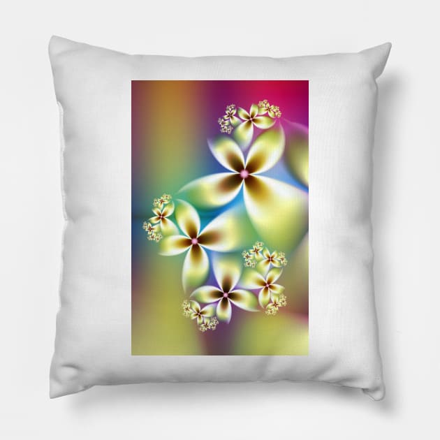 soft pastel flowers Pillow by pinkal