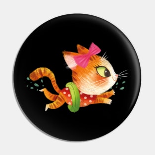 Swimming kitty Pin