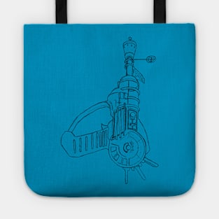 Zombie Ray Gun Blueprint on Teal Tote