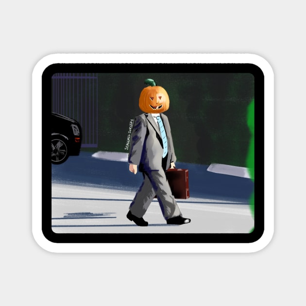 Halloween Dwight Magnet by SeaglassSorcery