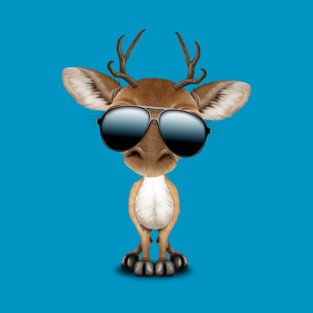 Cute Baby Deer Wearing Sunglasses by jeffbartels