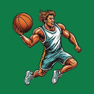 basketball slamdunk vintage style design T-Shirt