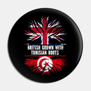 British Grown with Tunisian Roots UK Flag England Britain Union Jack Pin