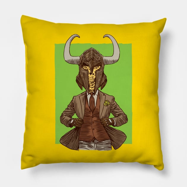 Viking Hipster Zombie Pillow by jafaris