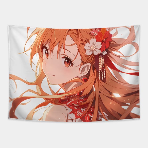 beautiful asuna Tapestry by WabiSabi Wonders