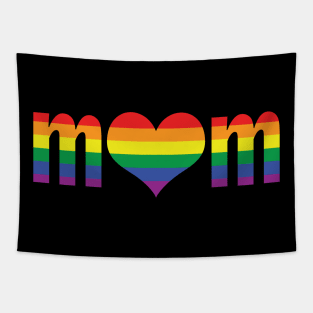 Pride Mom Heart Tapestry