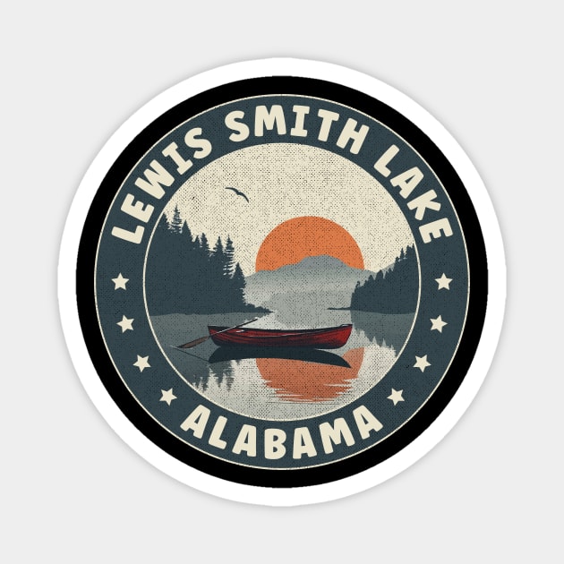 Lewis Smith Lake Alabama Sunset Magnet by turtlestart