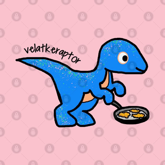Hanukkah Dino Velatkeraptor by Del Doodle Design