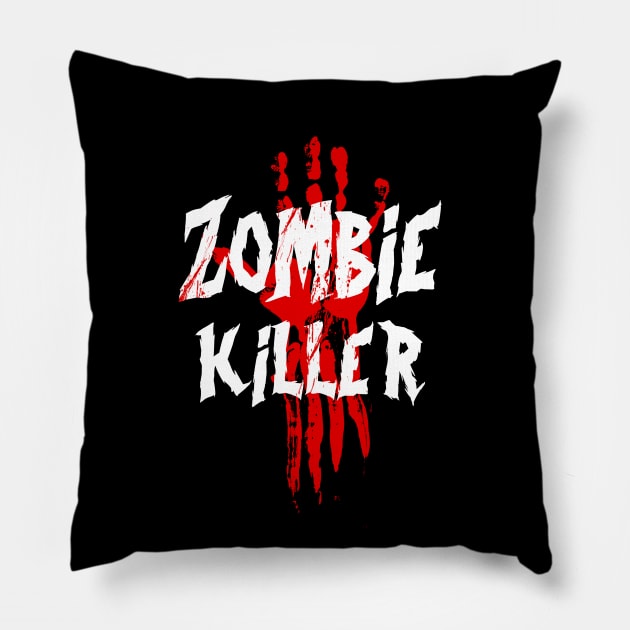 Zombie Killer Pillow by YiannisTees