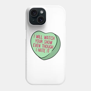 Funny Candy Heart Hate Watch Phone Case