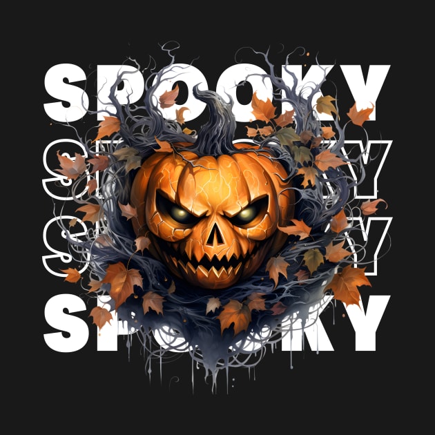 Watercolor Spooky Fall Pumpkin Splash by theworthyquote