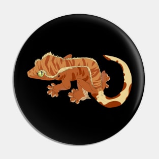 Flame Crested Gecko Pin